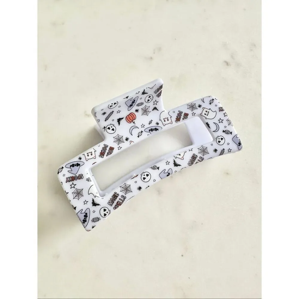 Black white Halloween hair claw